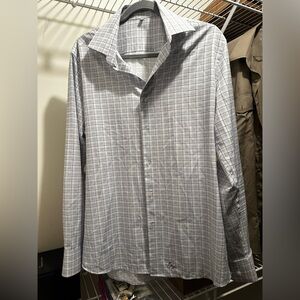 Classic Gray Plaid Men's Shirt